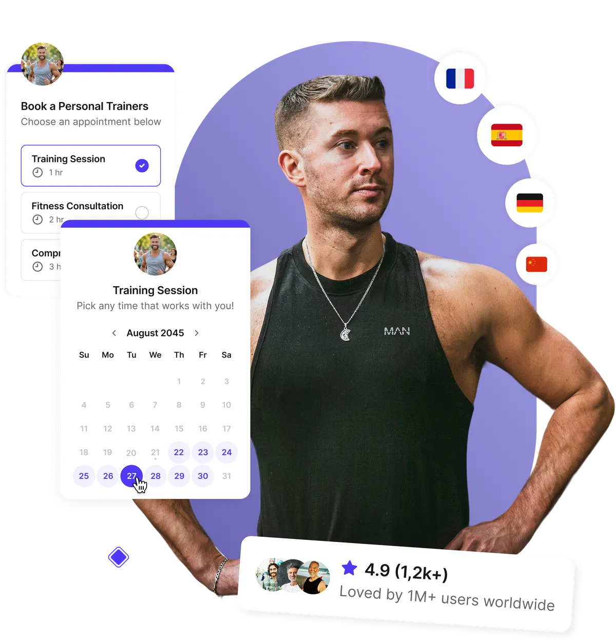 Personal training scheduling software