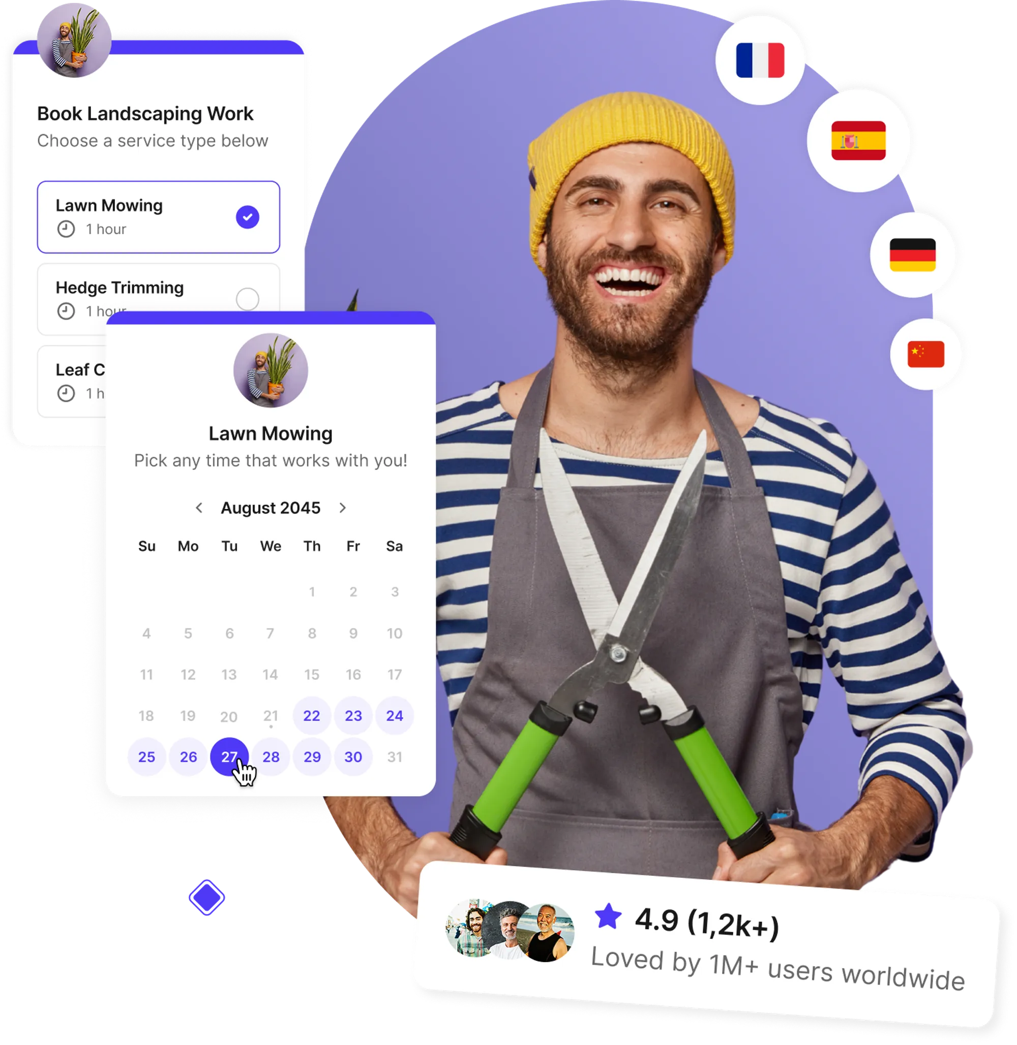 landscaping scheduling software dashboard