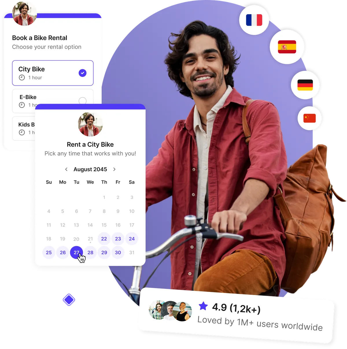bicycle rental software dashboard