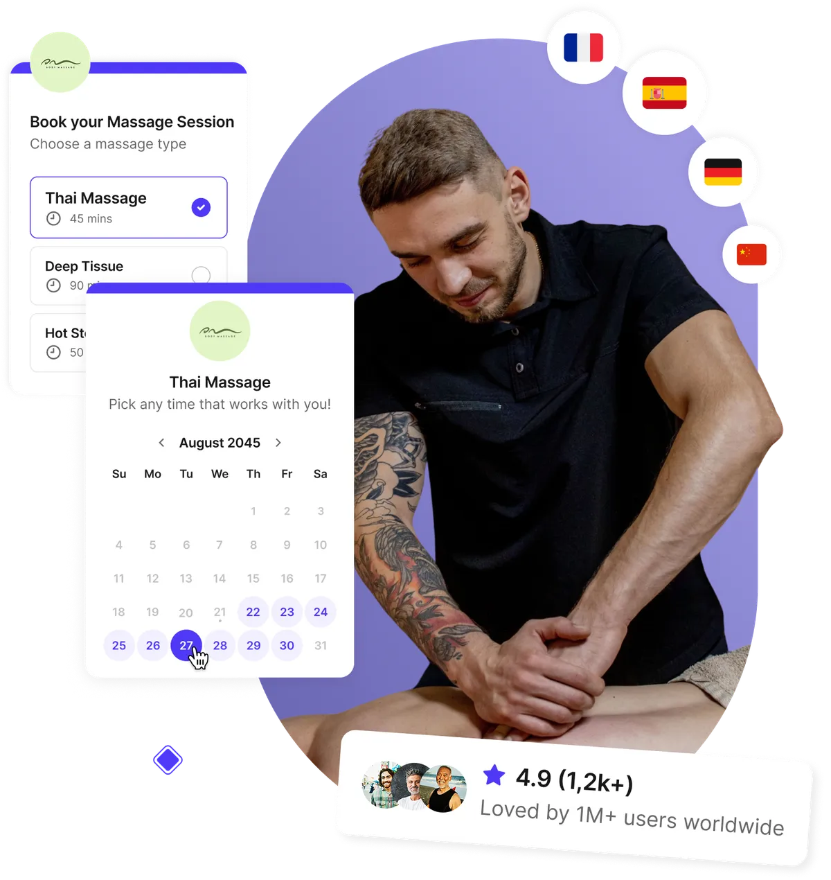Logiciel de planification pour massage pour thérapeutes et studios