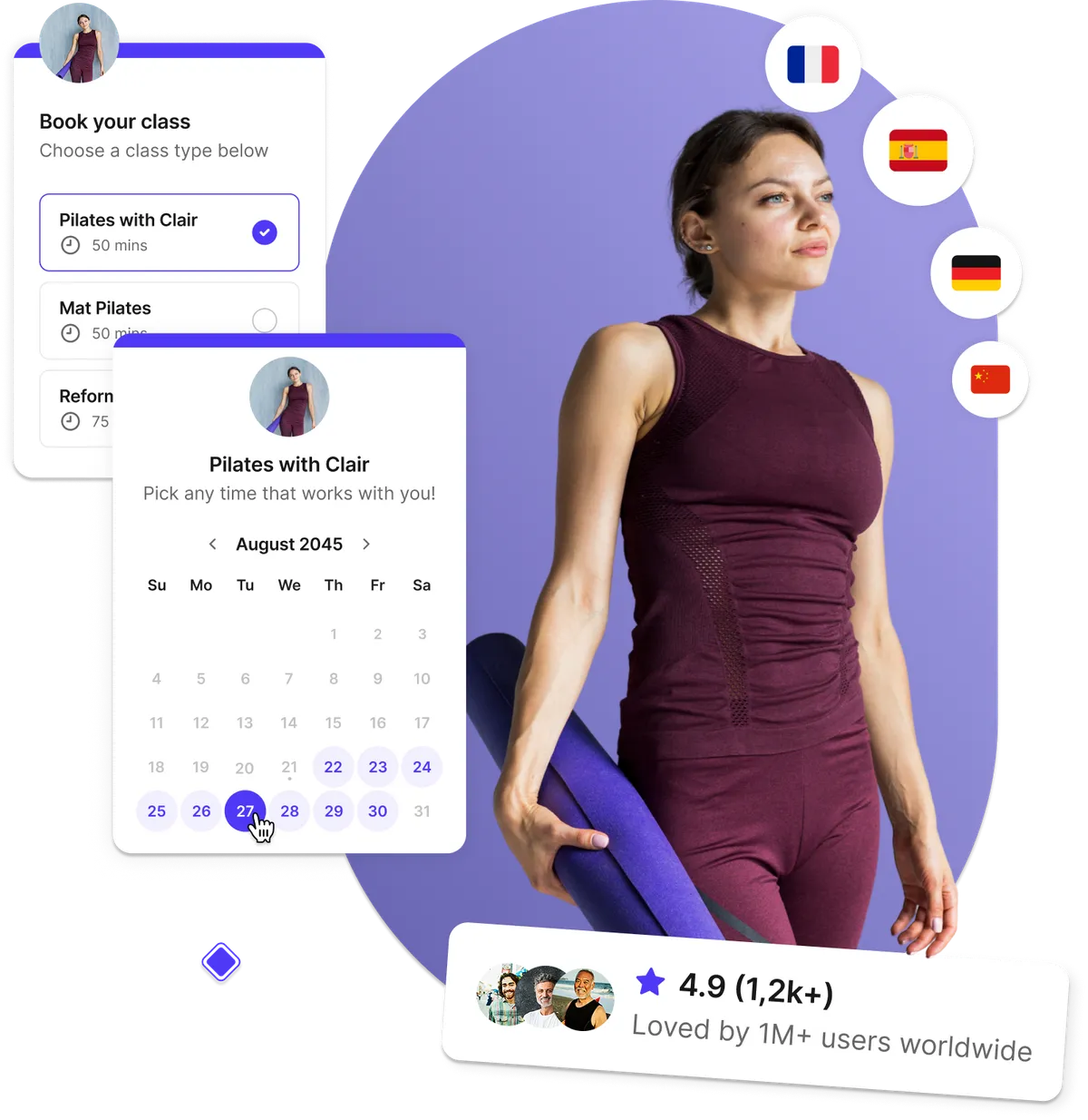 Logiciel planification studio pilates