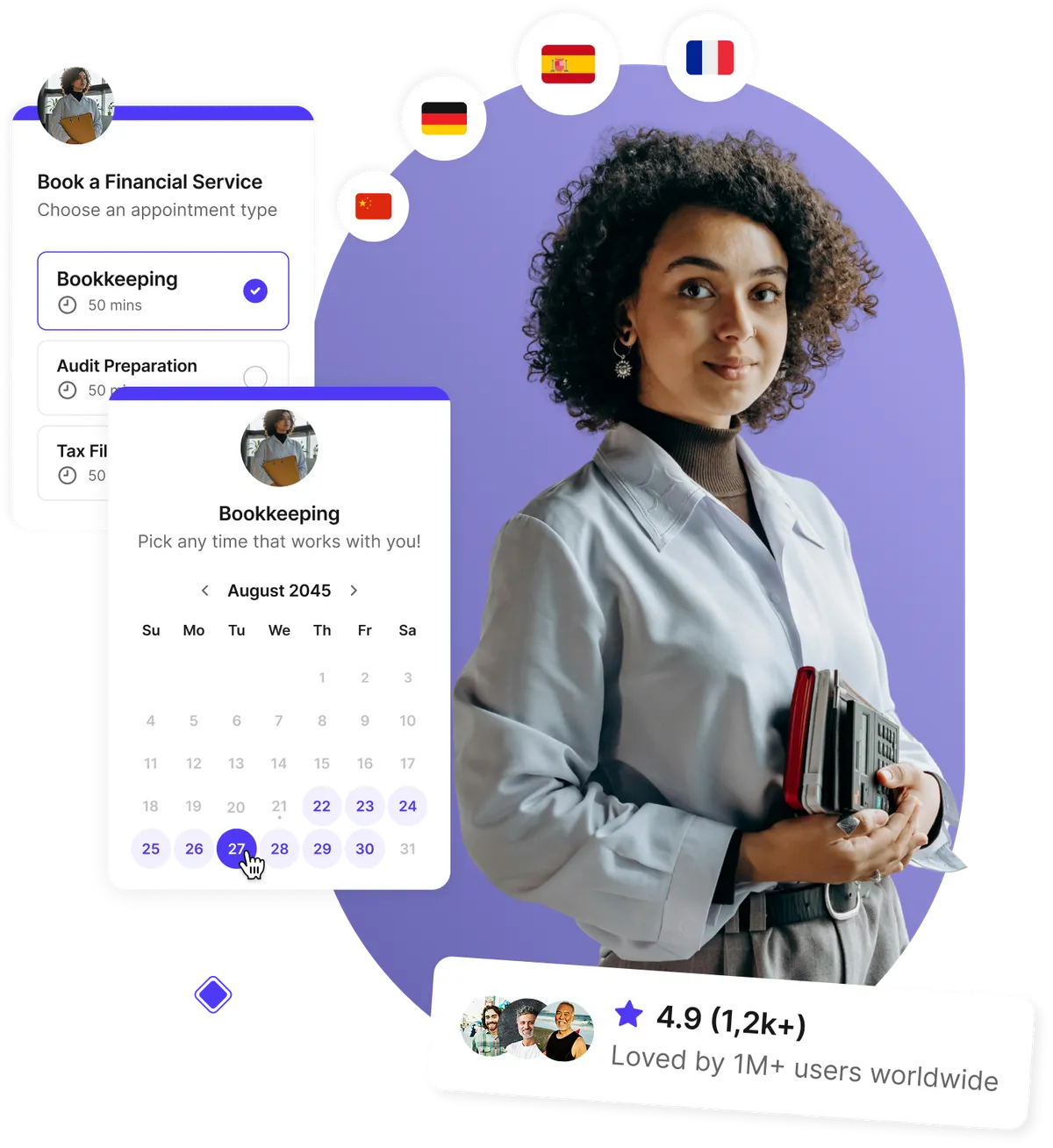 Logiciel de prise de rendez-vous services financiers