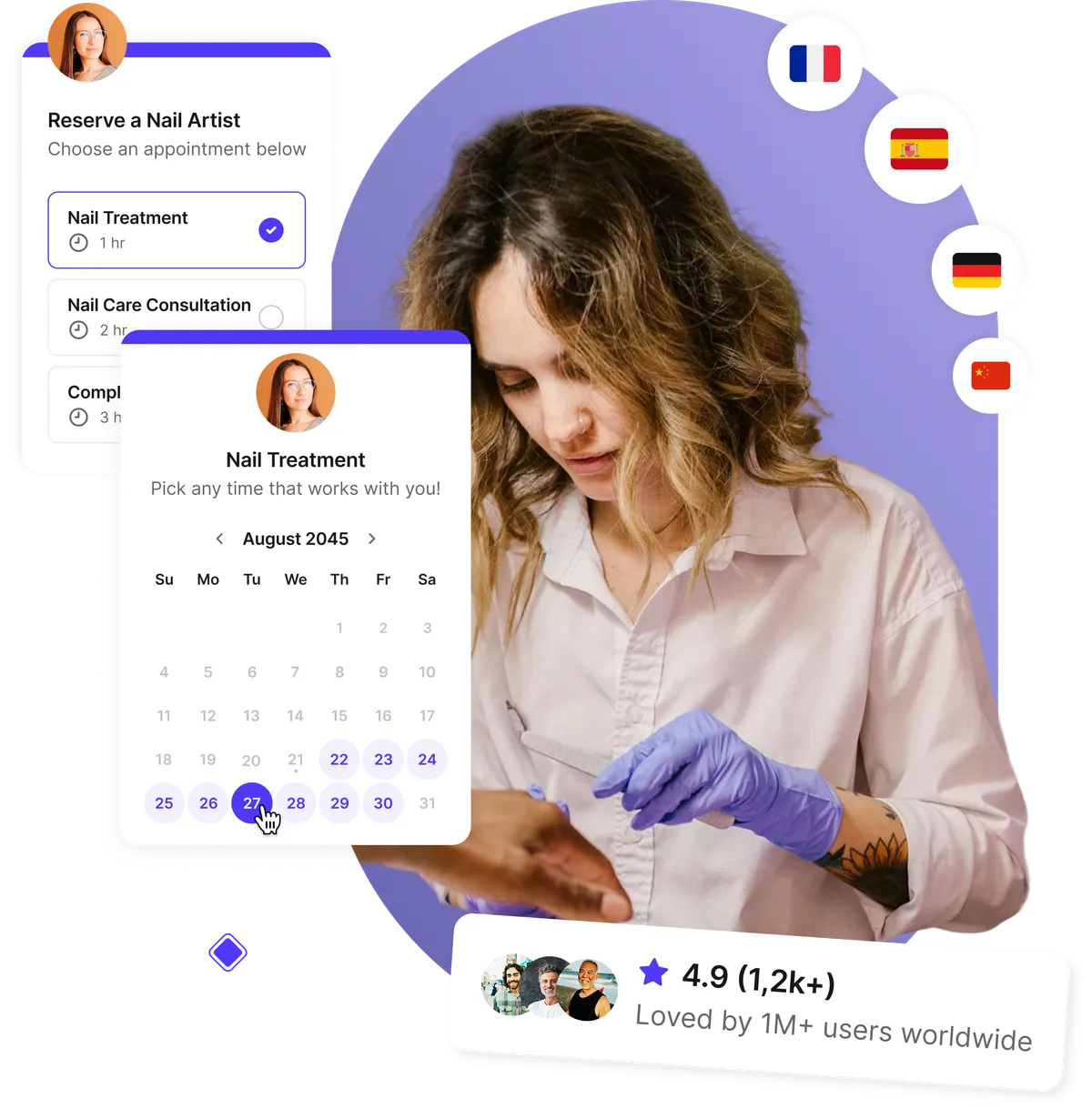 Logiciel de planification pour salon de manucure