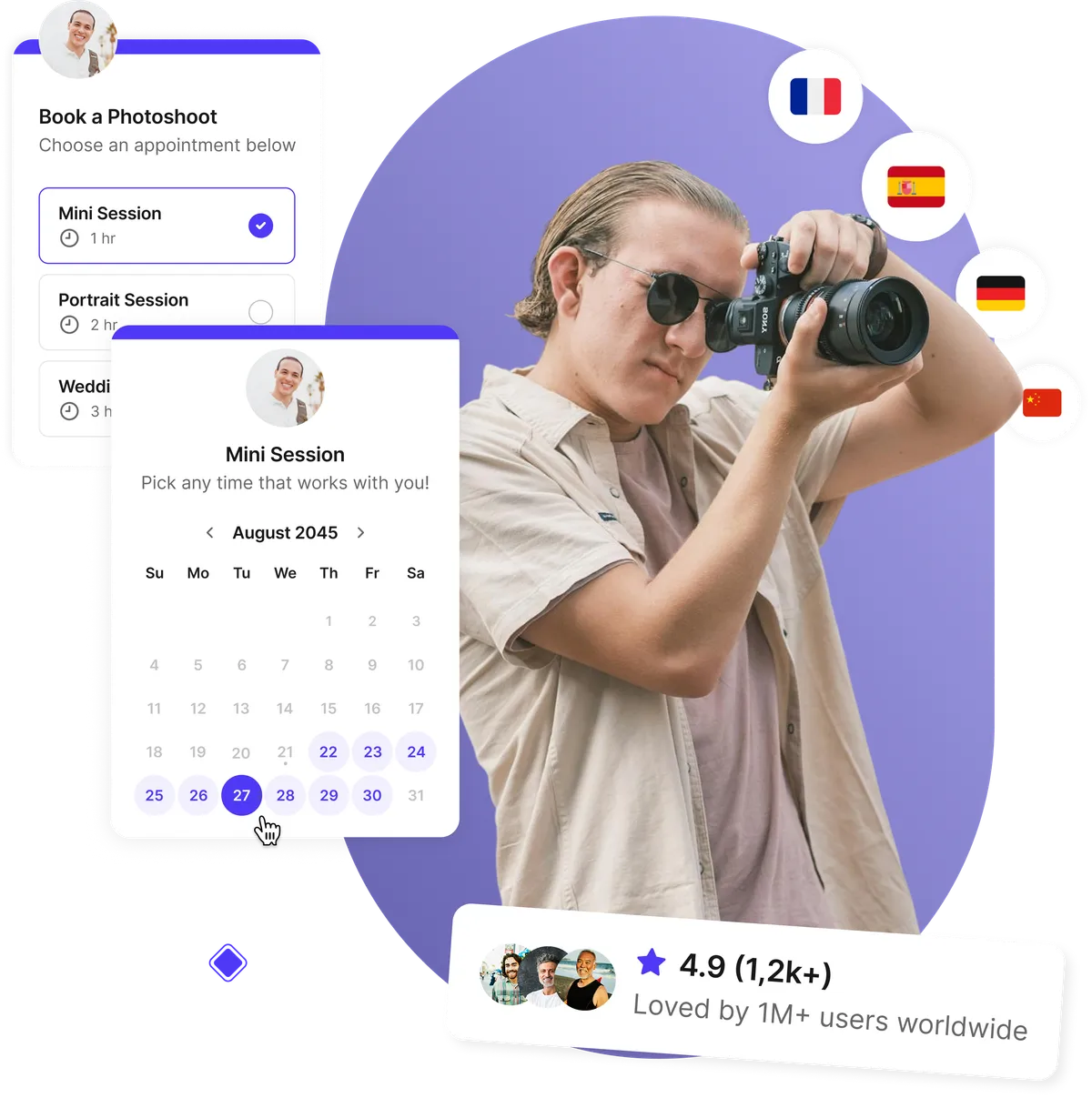 Photography scheduling software