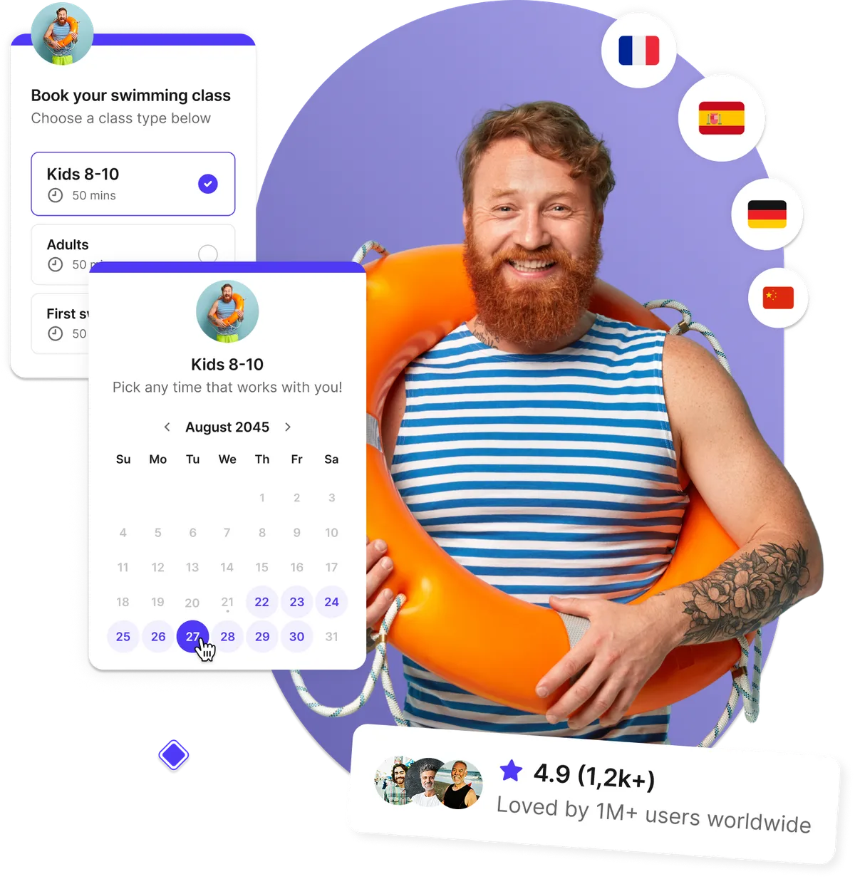 Swim lesson scheduling software