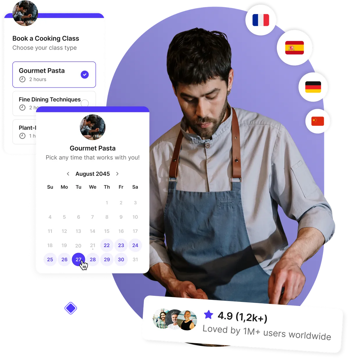 Logiciel planification cours de cuisine