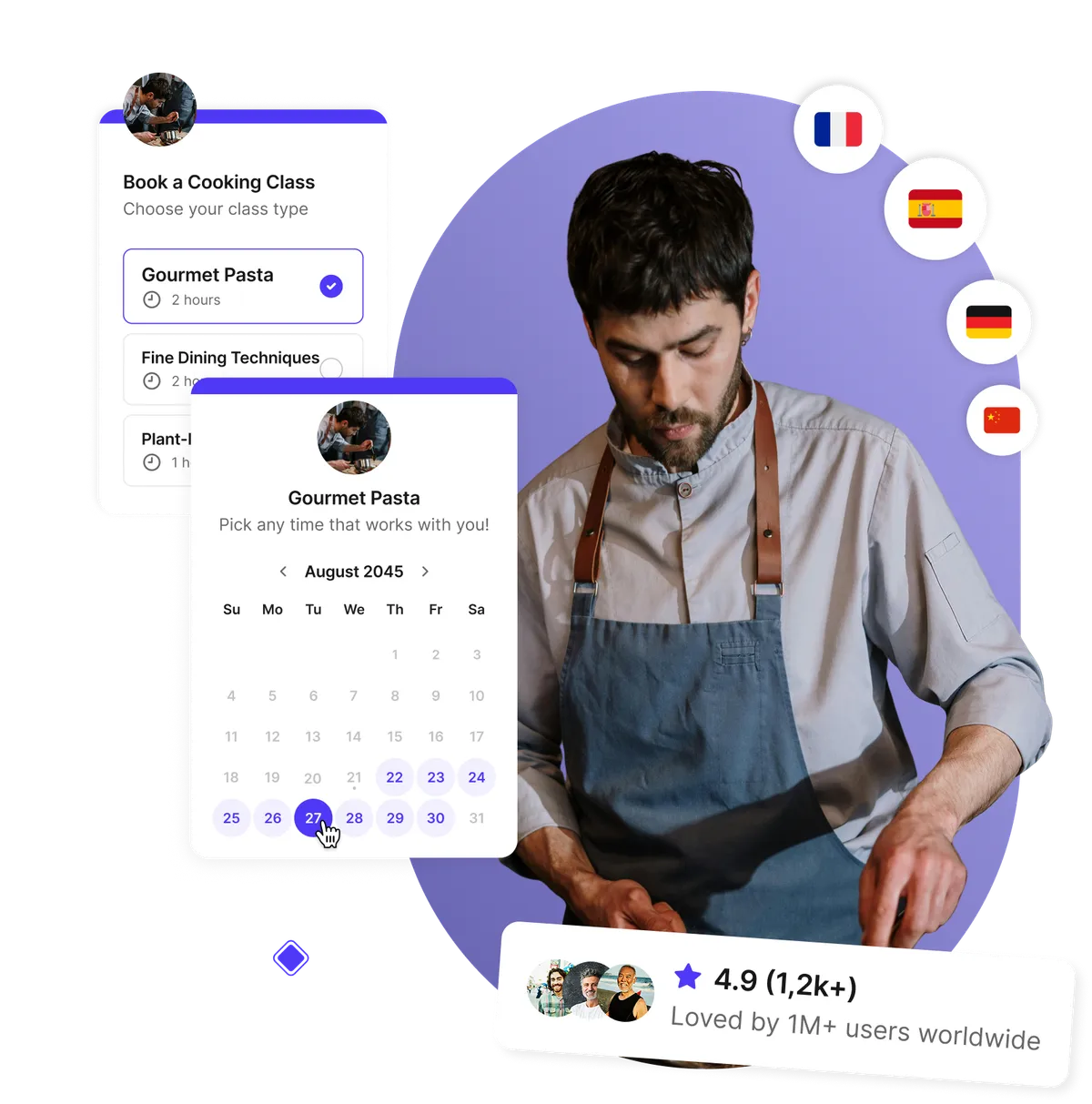 cooking class scheduling software