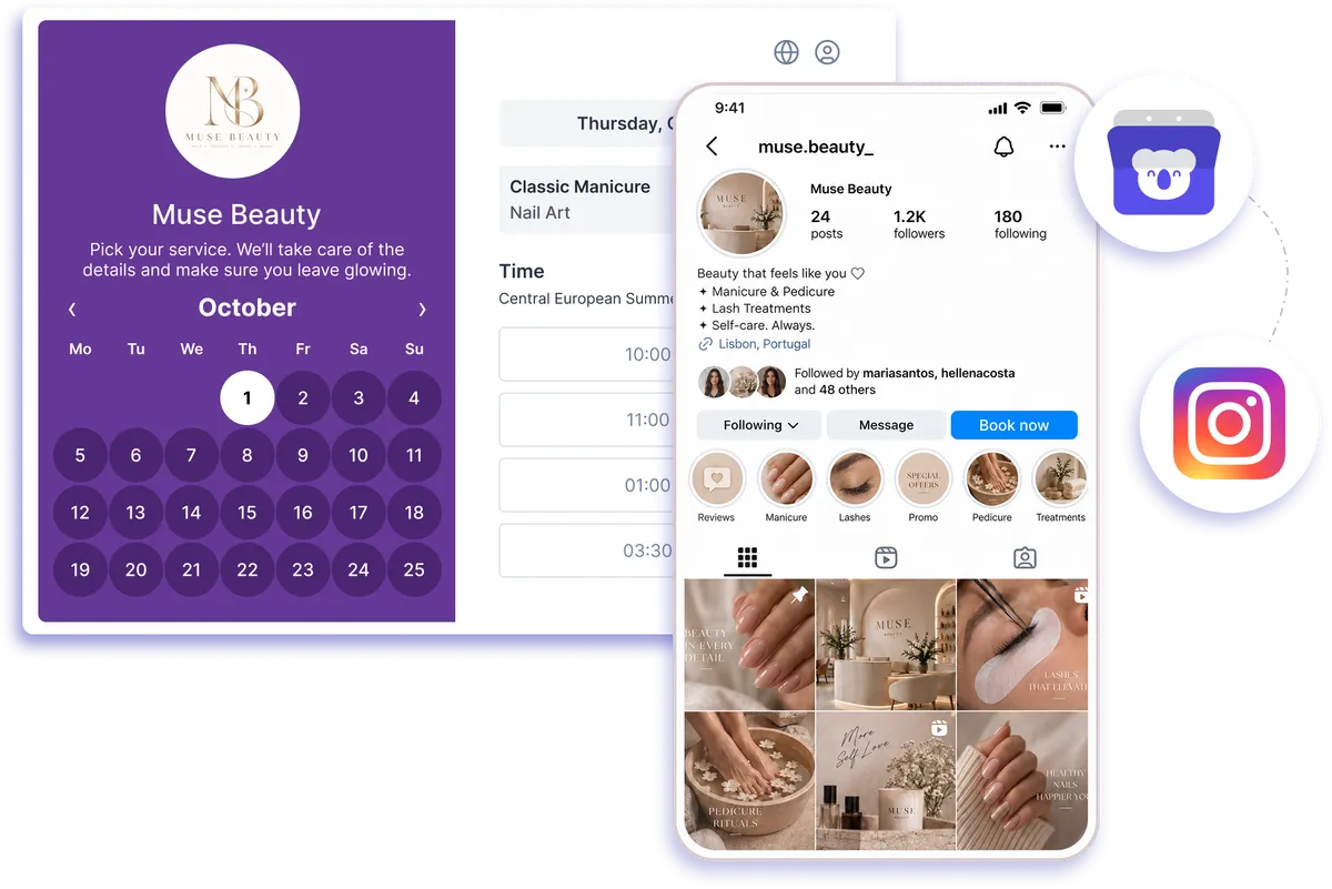 Instagram integration with Koalendar