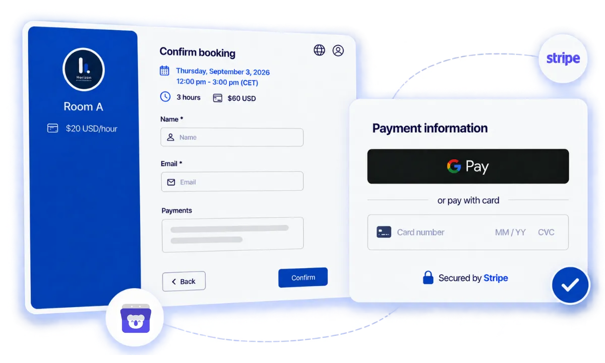 Stripe integration with Koalendar