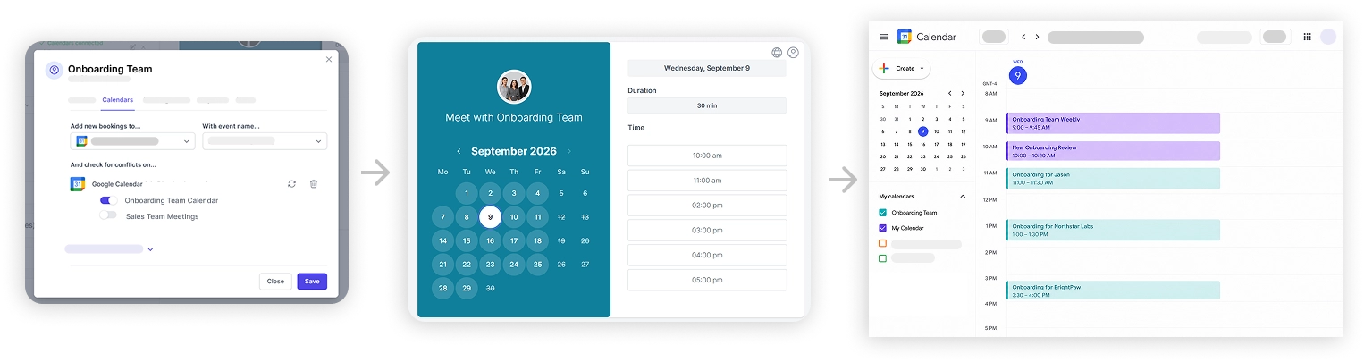 Let clients book straight into your Google Calendar