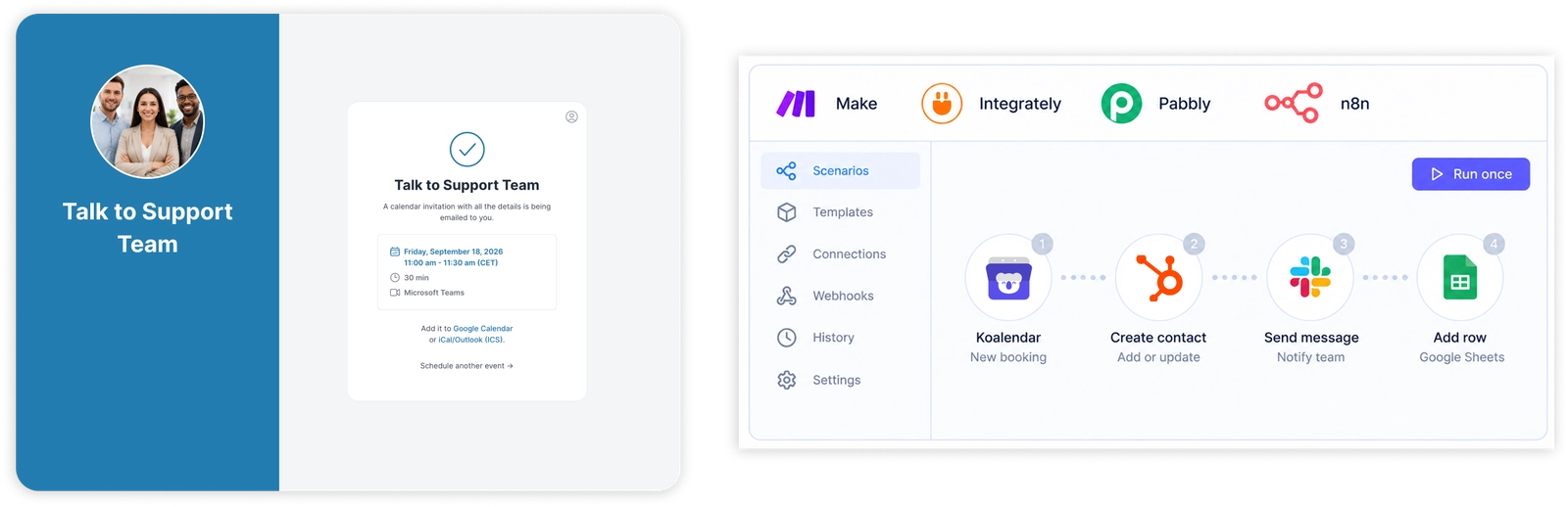 Booking automation with Make, n8n, and more