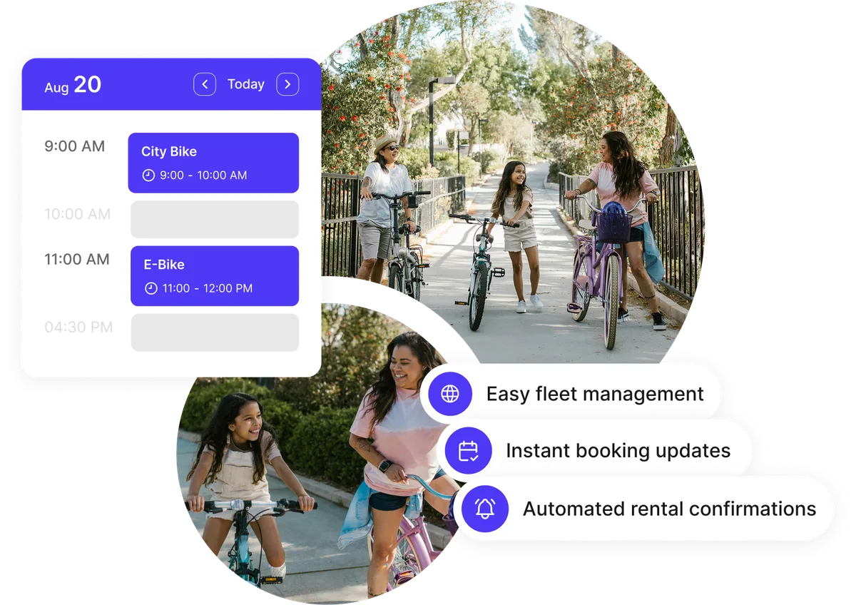 bike rental calendar software