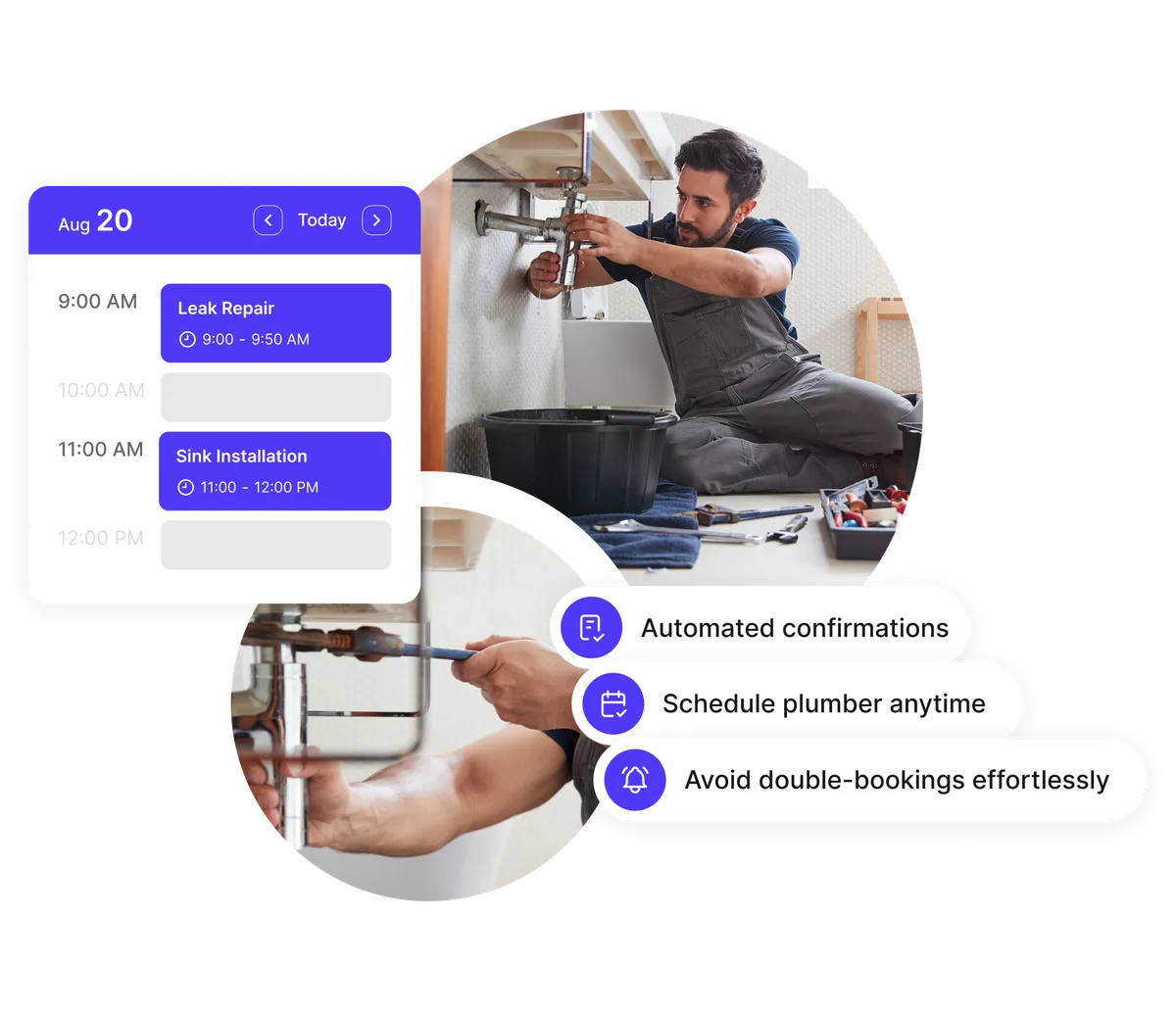 Software reservas para servicios fontanería de despacho de fontanería