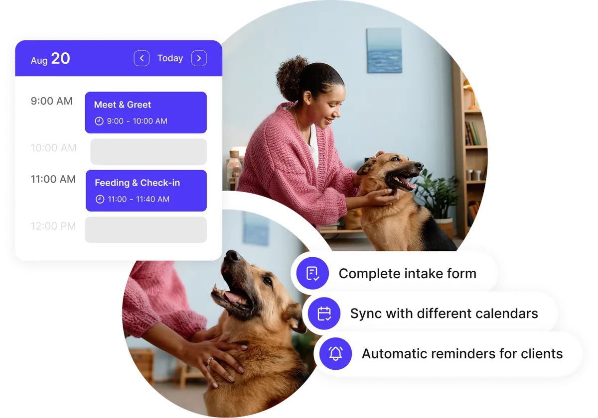 Système de réservation de garde d'animaux