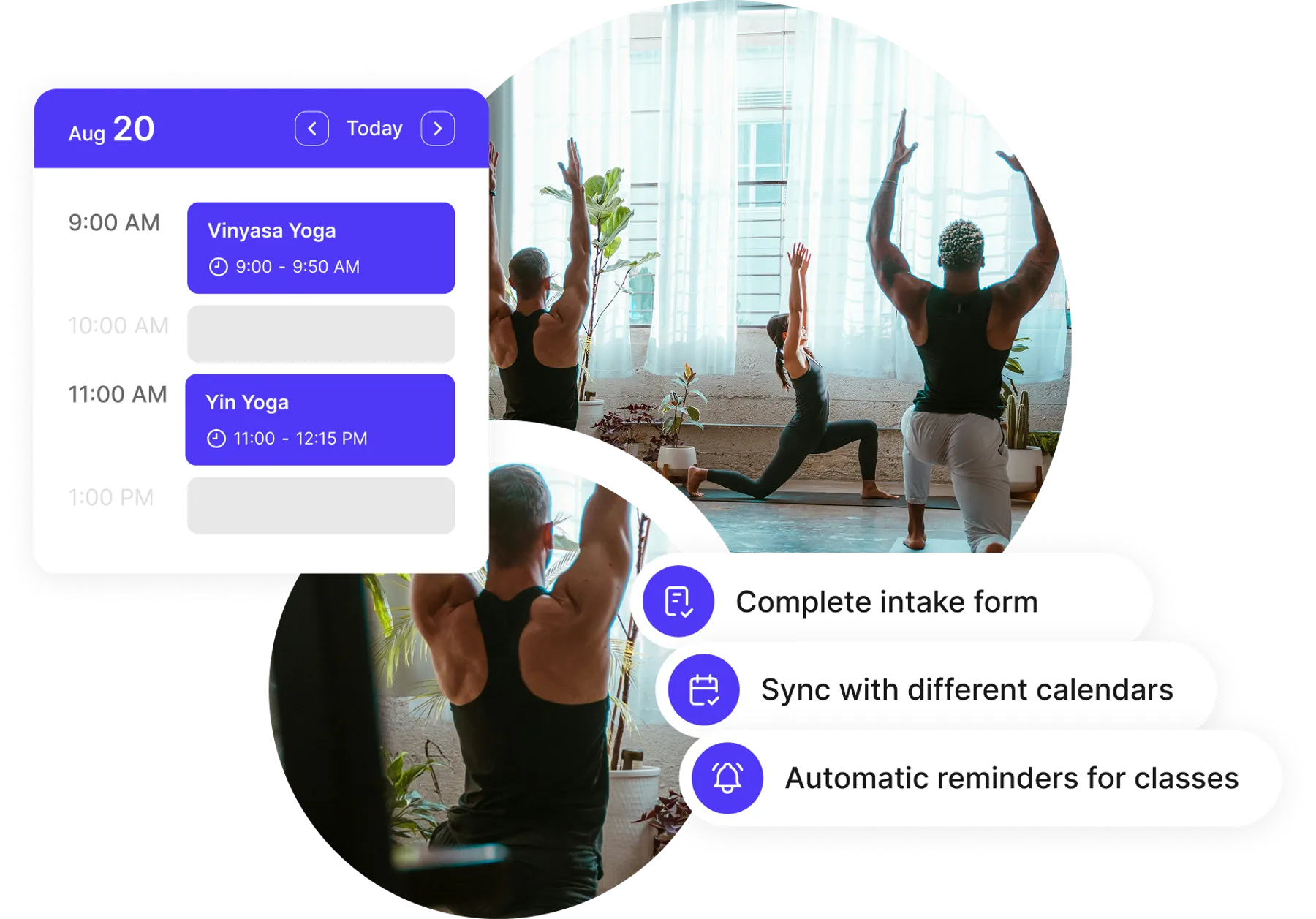 yoga studio schedule booking tool