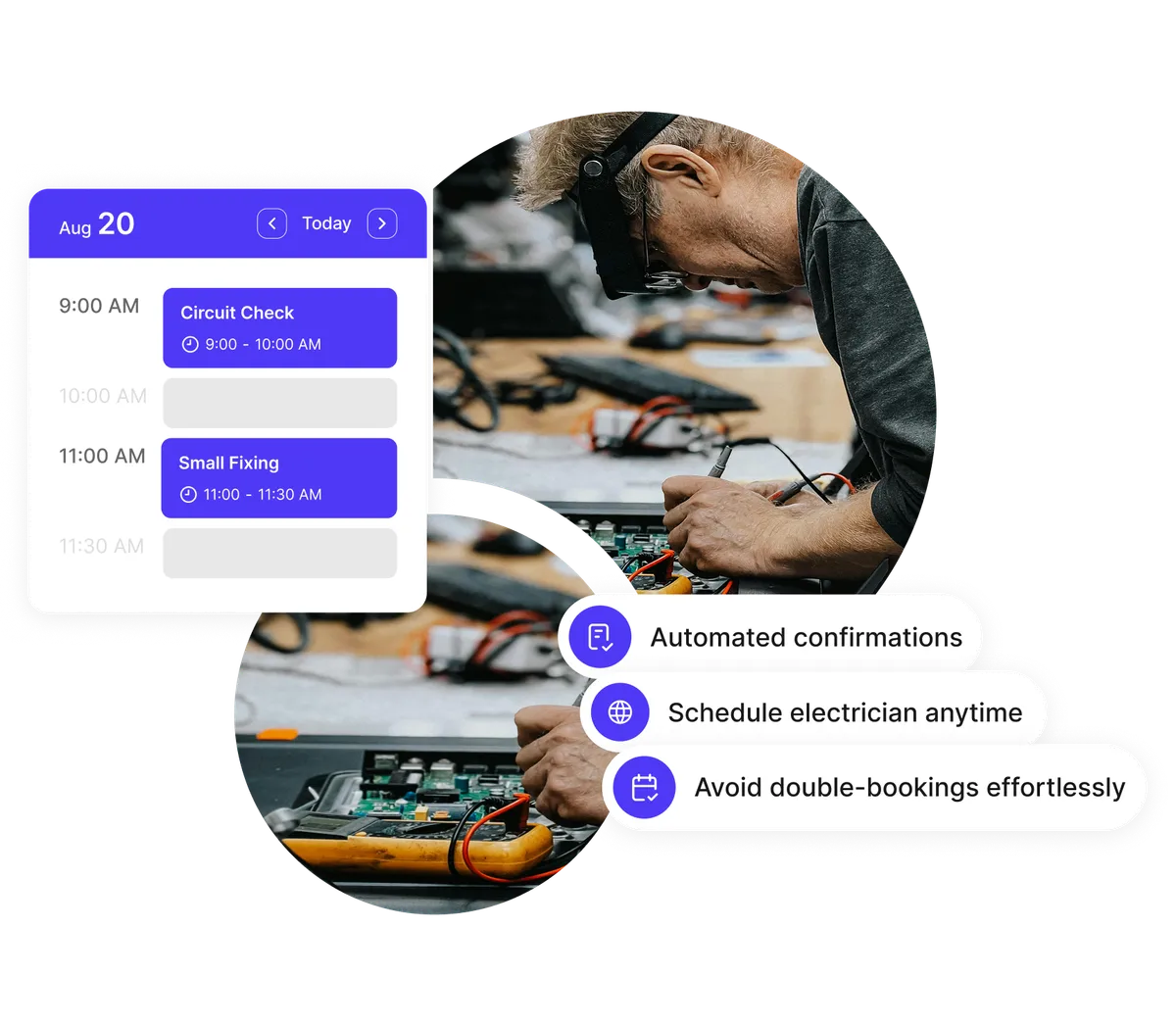 Planificateur de travaux pour électriciens