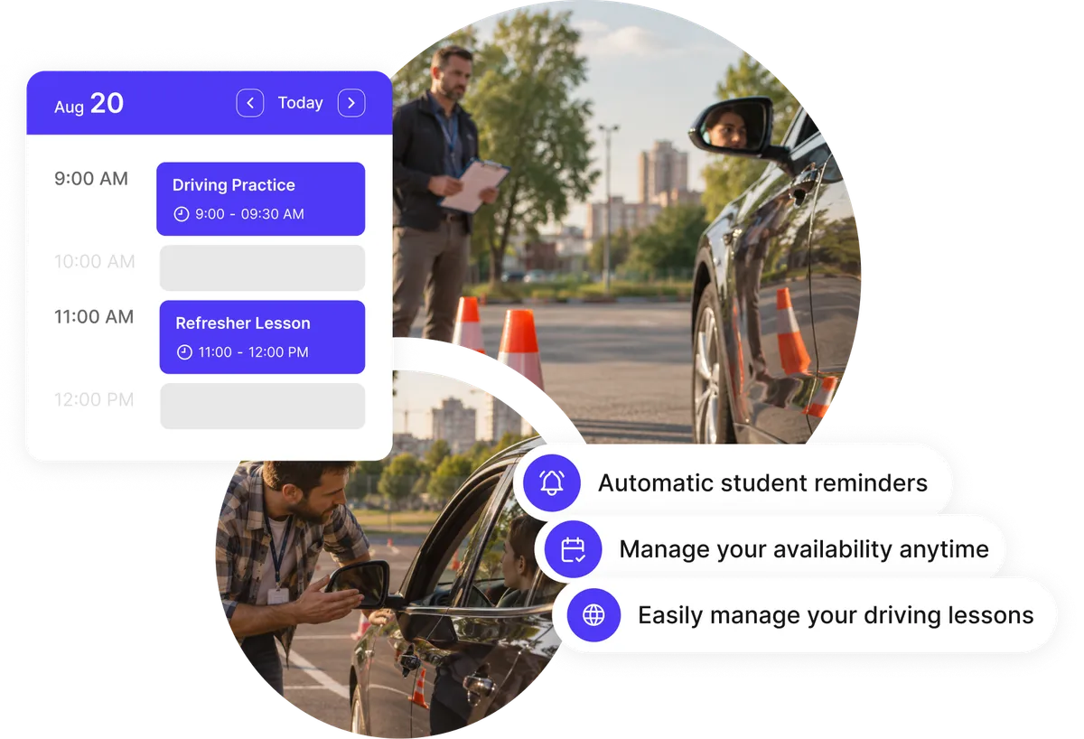 instructor and vehicle scheduling timetable